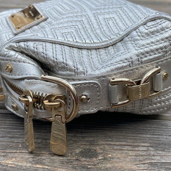 Gianni Versace Silver Tone Women Bag Small Hand Bag Made in Italy - Picture 9 of 15